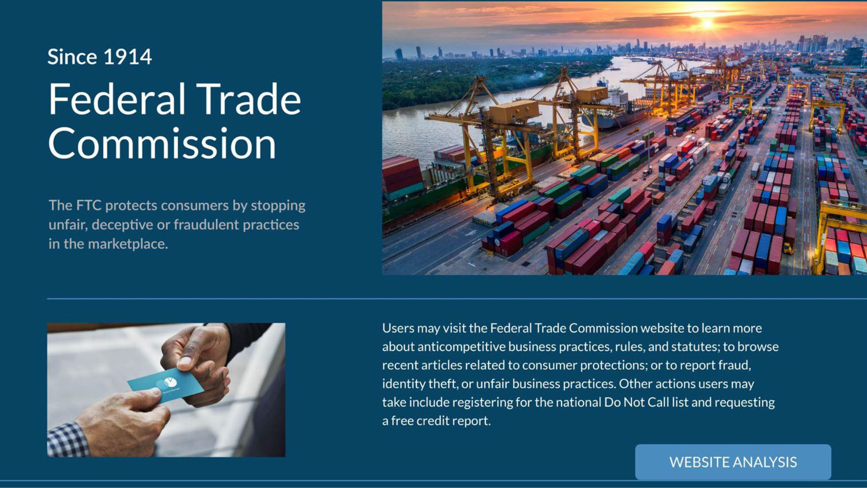 FTC website analysis