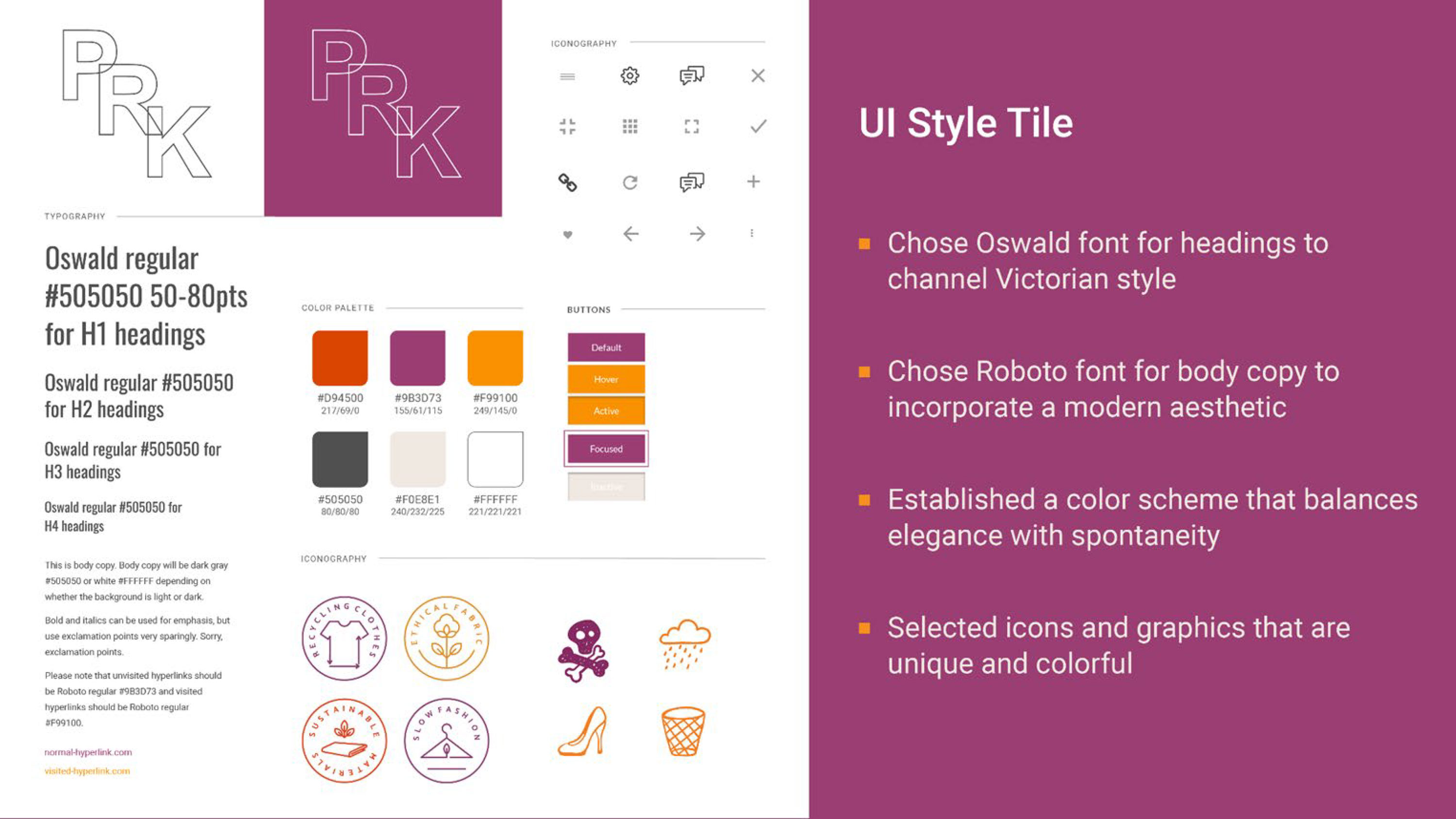PRK presentation style tile