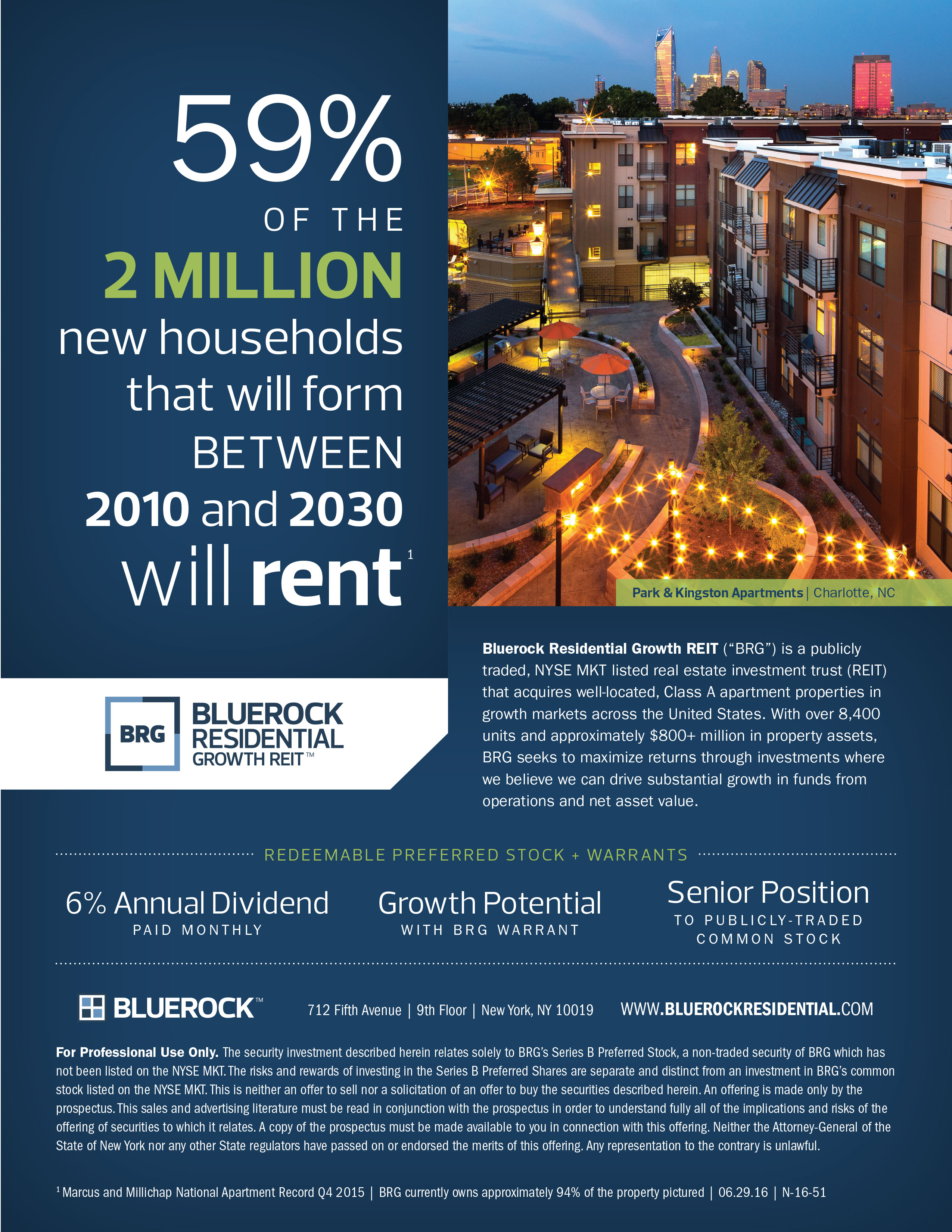 Bluerock BRG ad