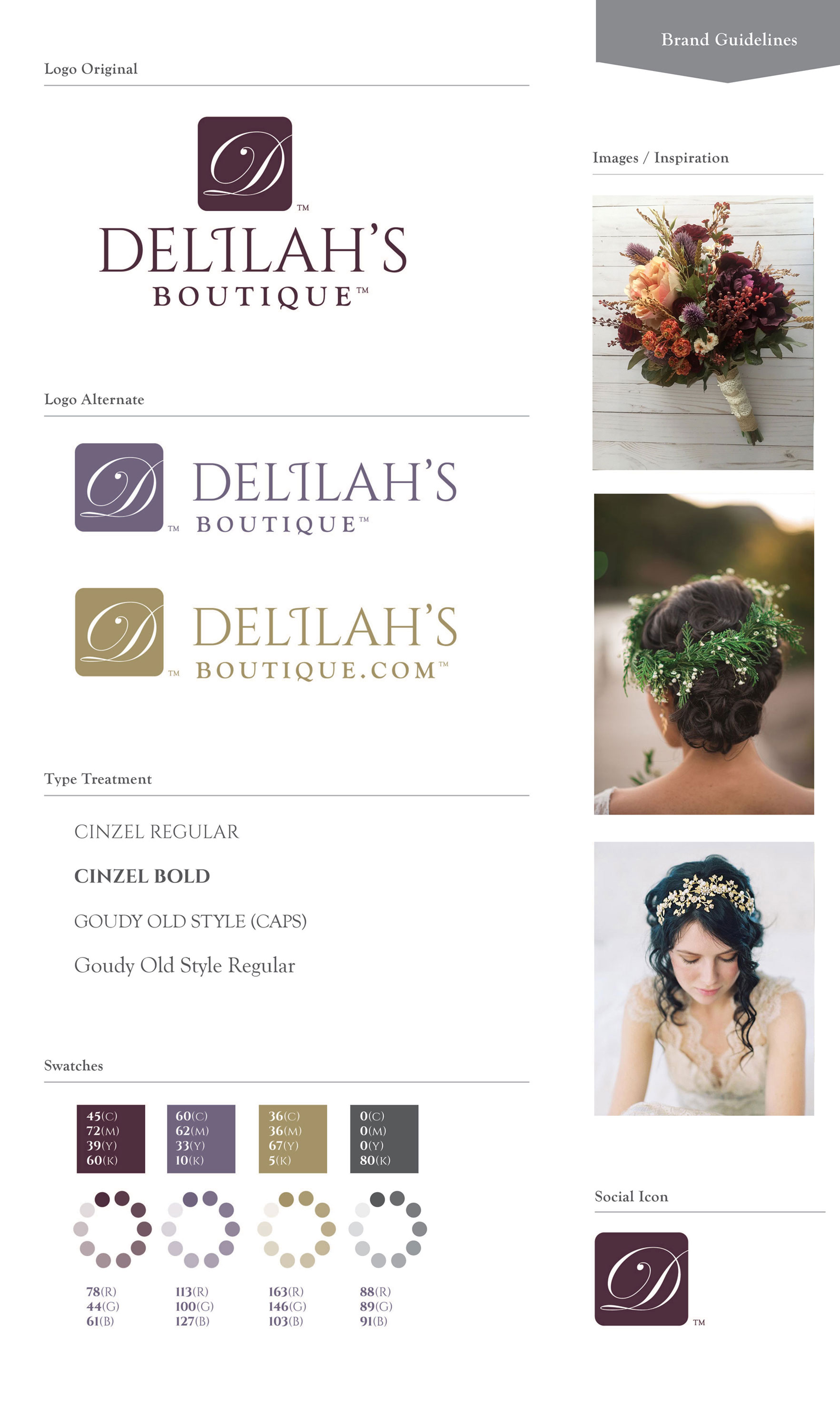 Delilah's logo + brand
