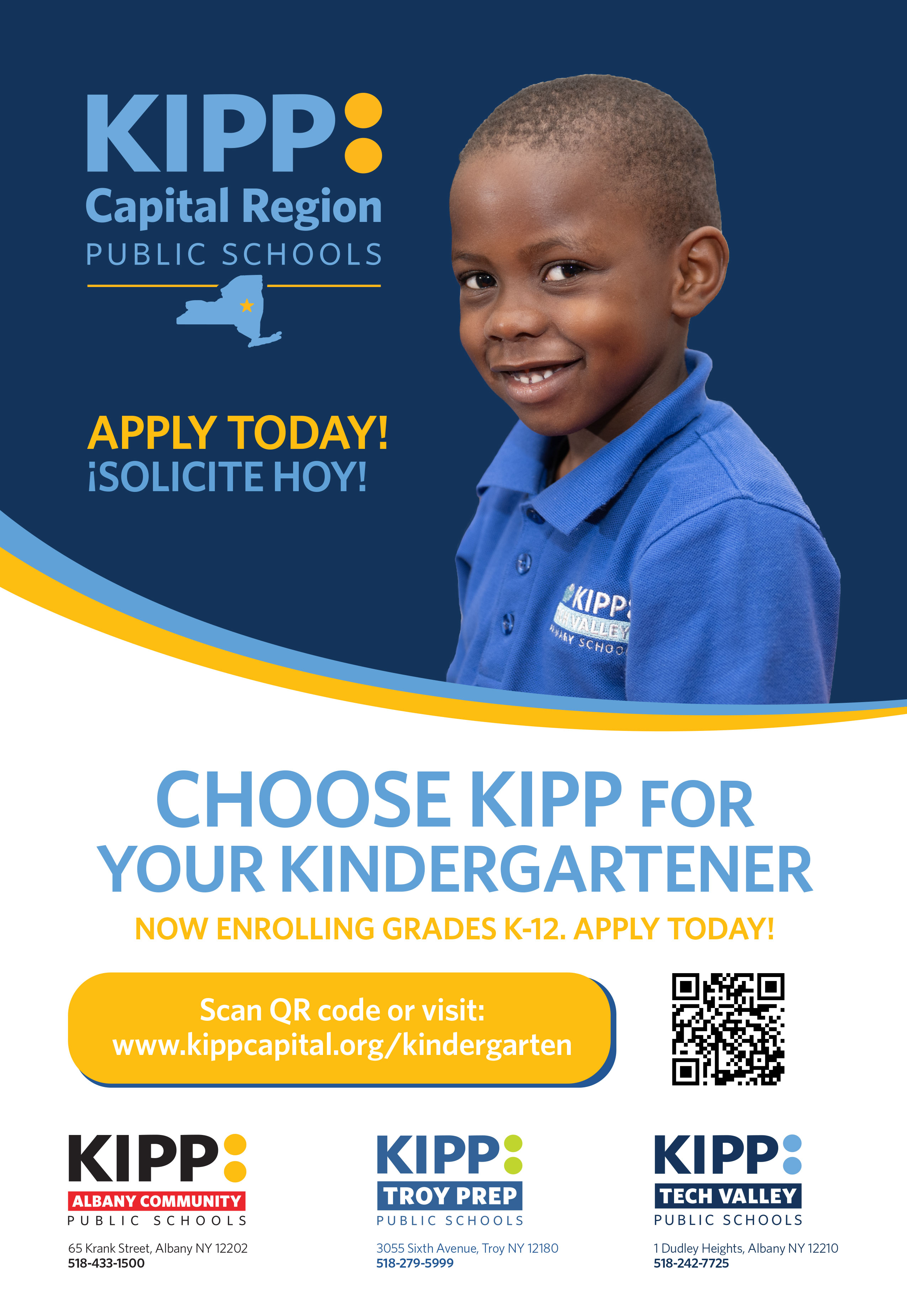 KIPP bus shelter sign