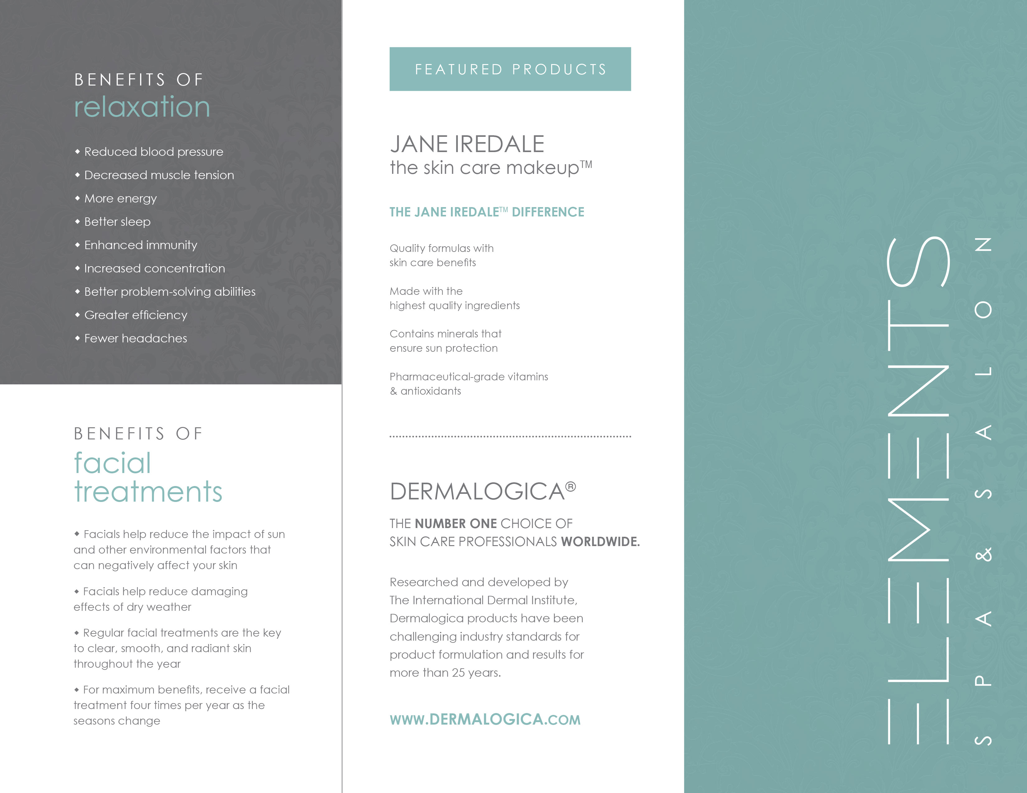 Elements brochure front