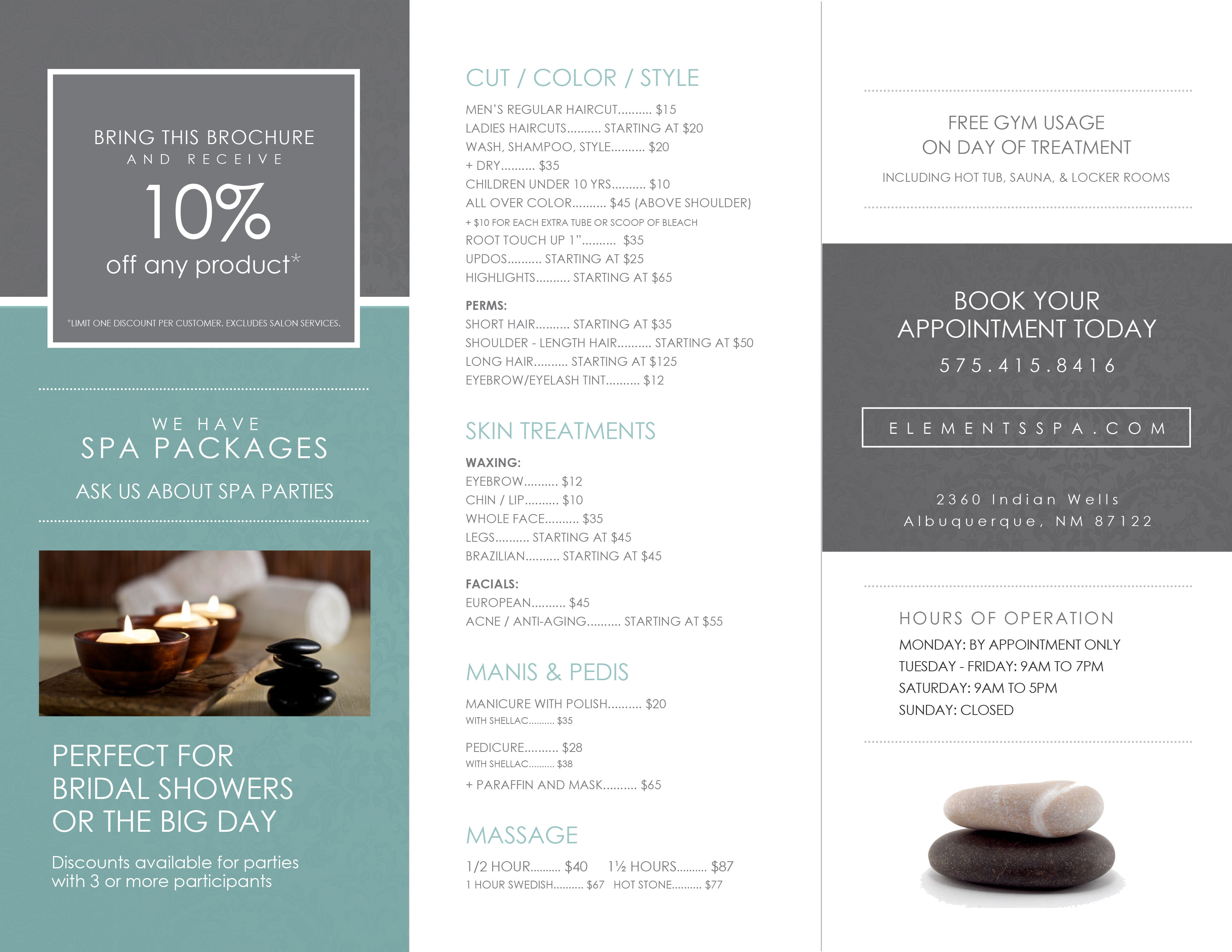 Elements brochure back