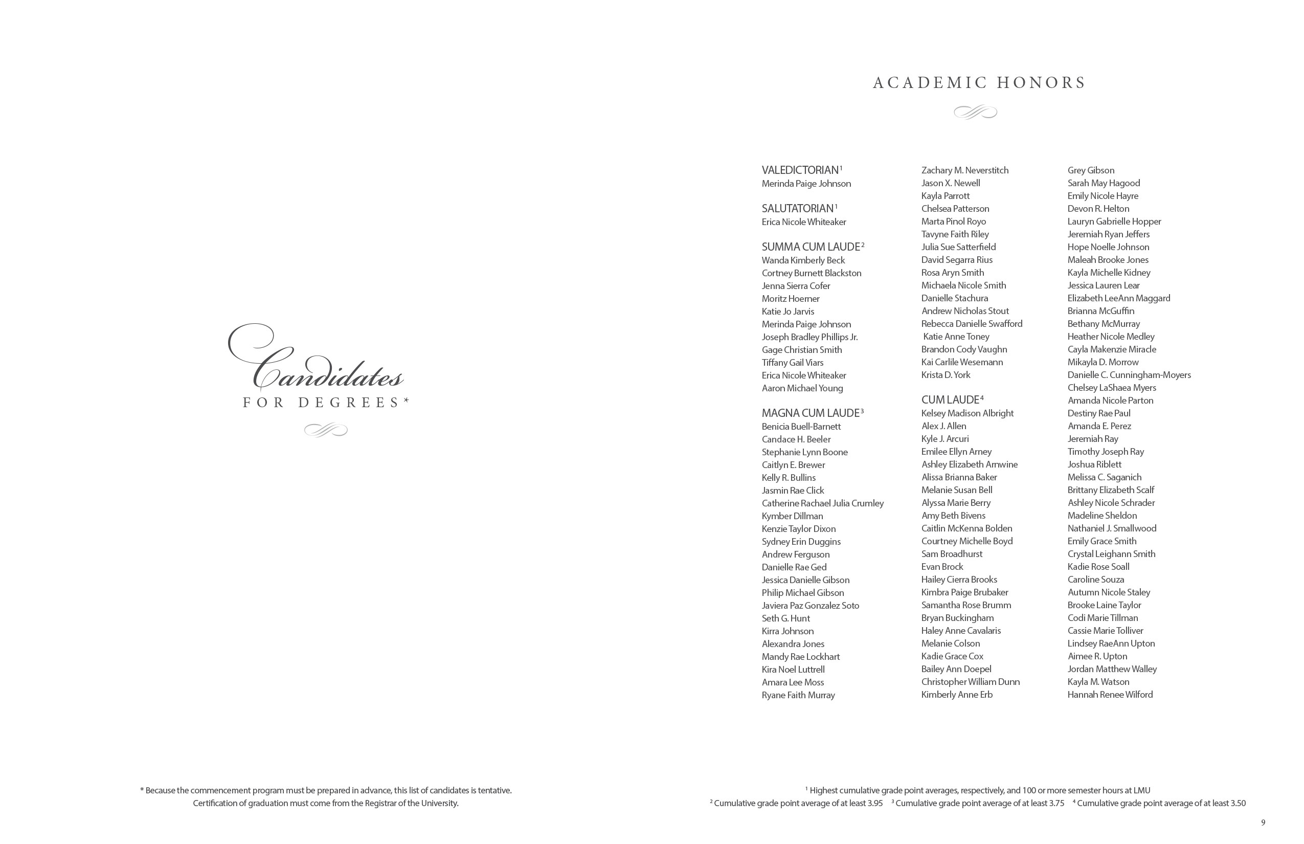 LMU commencement inside pages